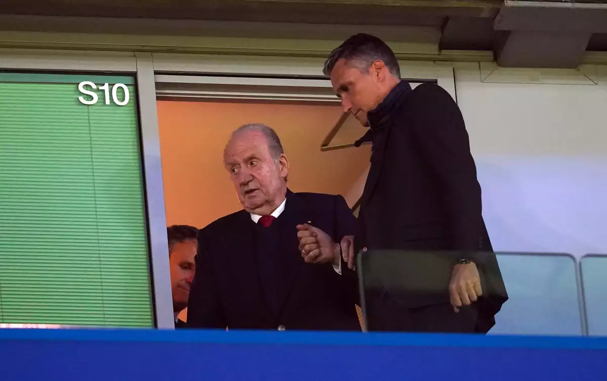 El rey Juan Carlos I acudió al partido de la UEFA Champions League