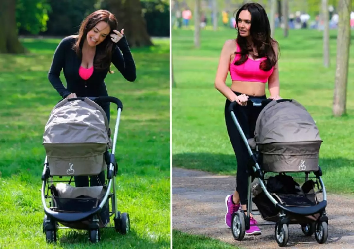 La hija del magnate de Formula 1 paseó a su pequeña en carriola.