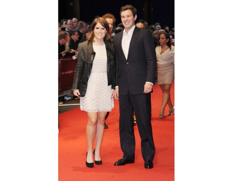 La princesa Eugenia llegó acompañada de su novio de dos años Jack Brooksbank.