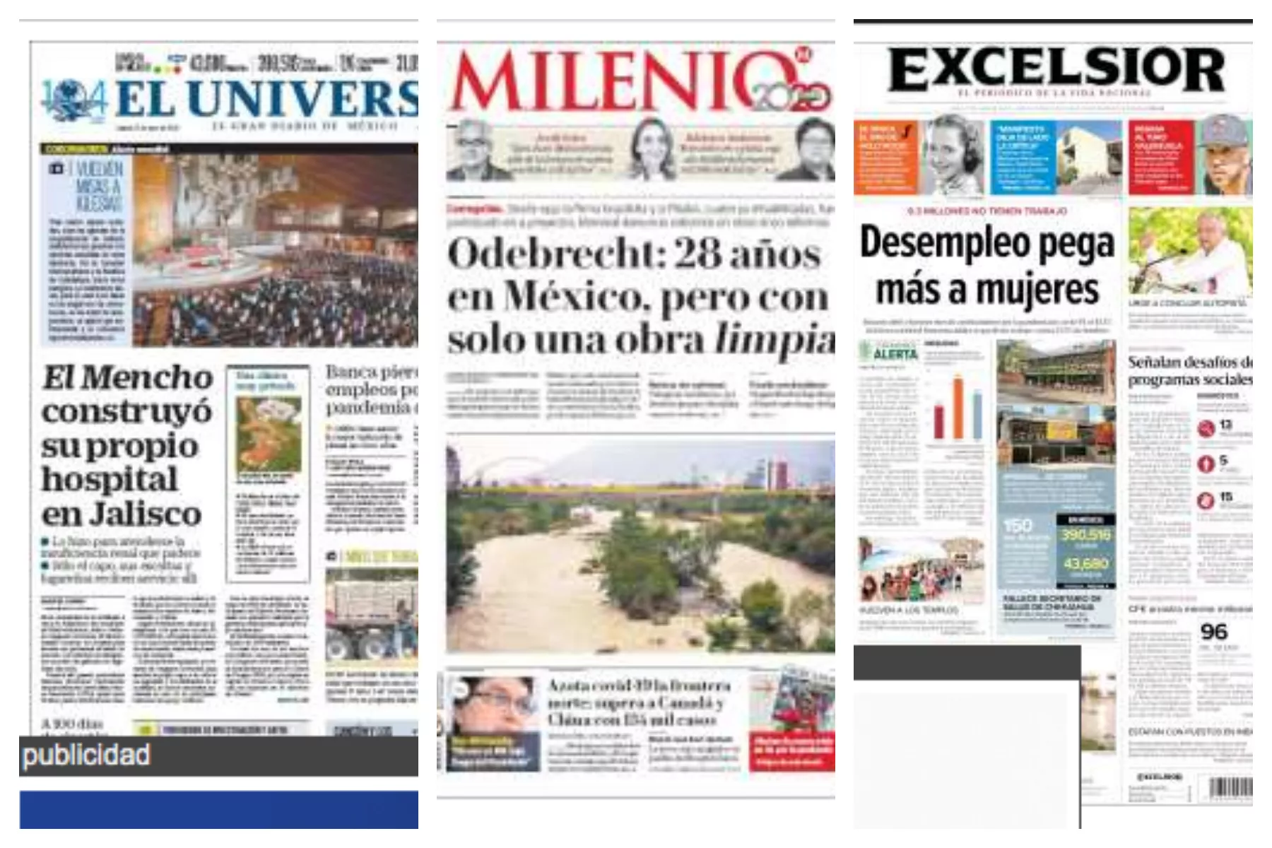 Portadas del 27 de julio de 2020