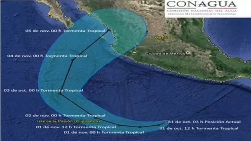trayectoria Vance tormenta