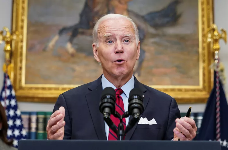 El presidente de Estados Unidos, Joe Biden, habla sobre la seguridad en Estados Unidos y México en el salón Roosevelt de la Casa Blanca. El mandatario visitará la frontera sur.