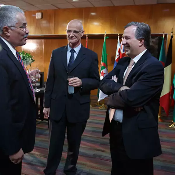 Dagoberto Rodríguez (Embajador de Cuba), Andrew Standley (Embajador de la Unión Europea) y José Antonio Meade