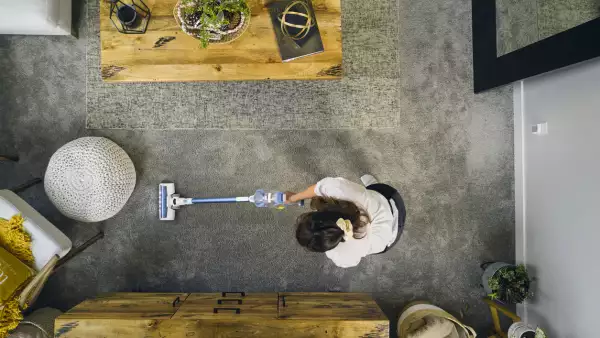 Professional Housecleaner at Work