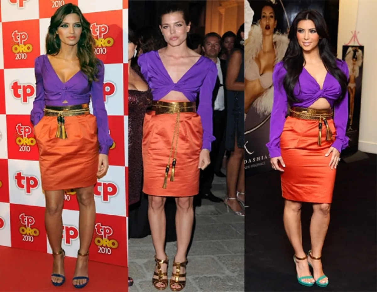 Aquí les presentamos un comparativo del mismo modelo, en la bella Sara Carbonero, la princesa de Mónaco, Carlota Casiraghi y la guapa modelo Kim Kardashian.