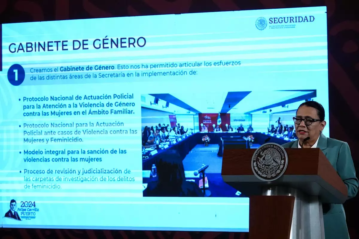 Estos son los municipios donde hay más feminicidios, informa Rosa Icela Rodríguez