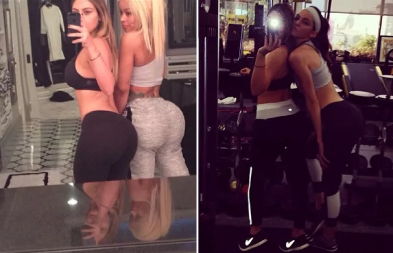 La atractiva modelo compartio a través de Instagram una imagen similar la que subió la mamá de North West a lado de su amiga Blac Chyna luego de sus entrenamientos