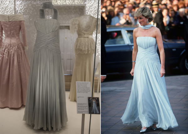 Princesa DIana con vestido azul clarito