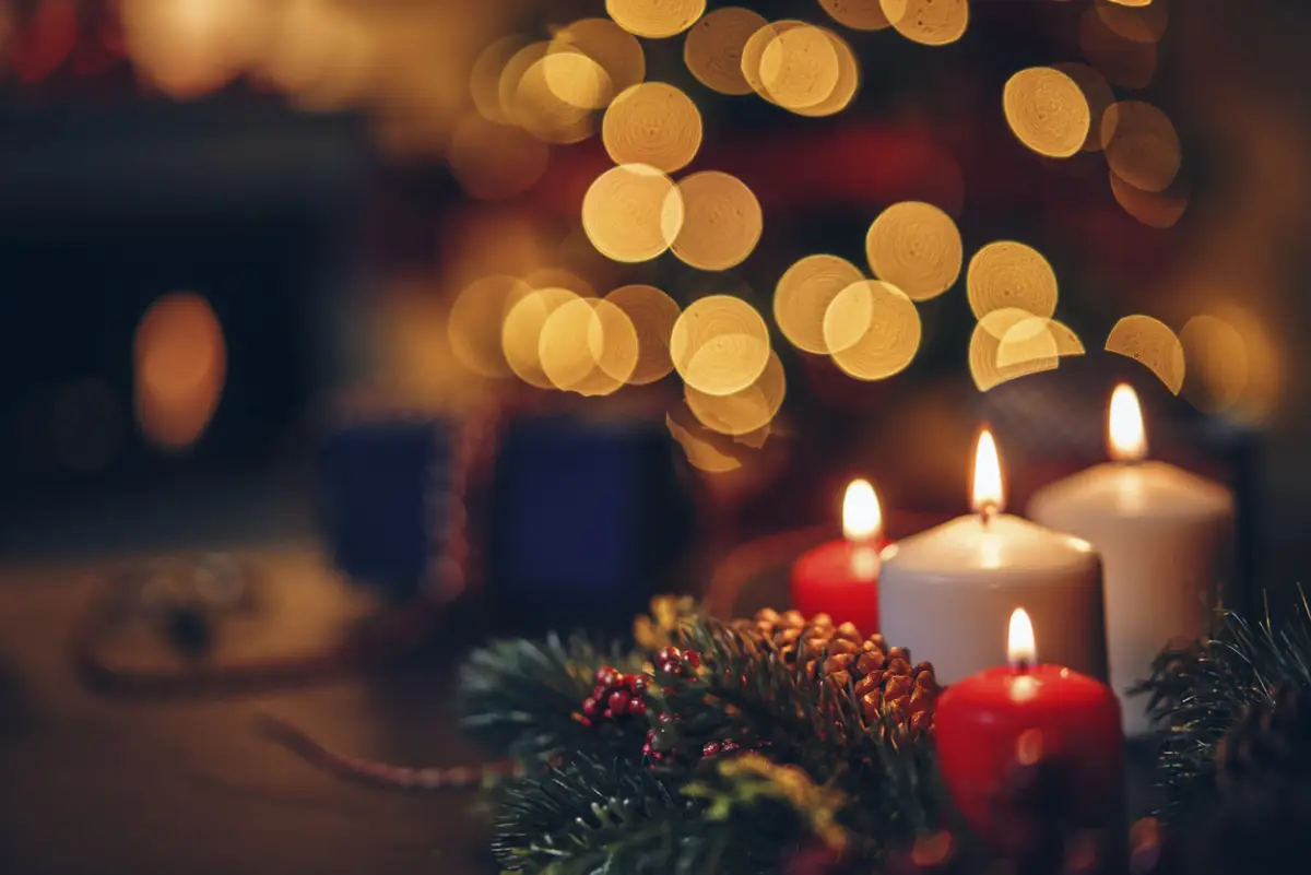 Velas con olor navideño