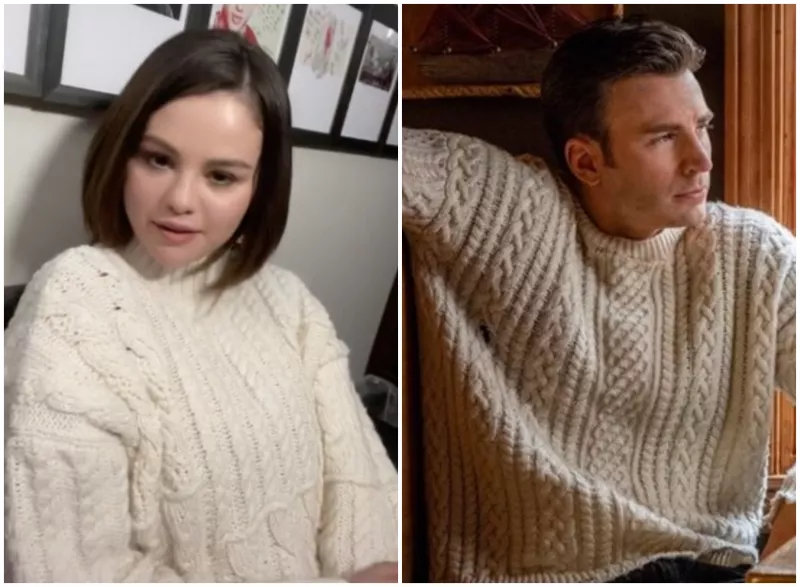 Selena y Chris Evans.