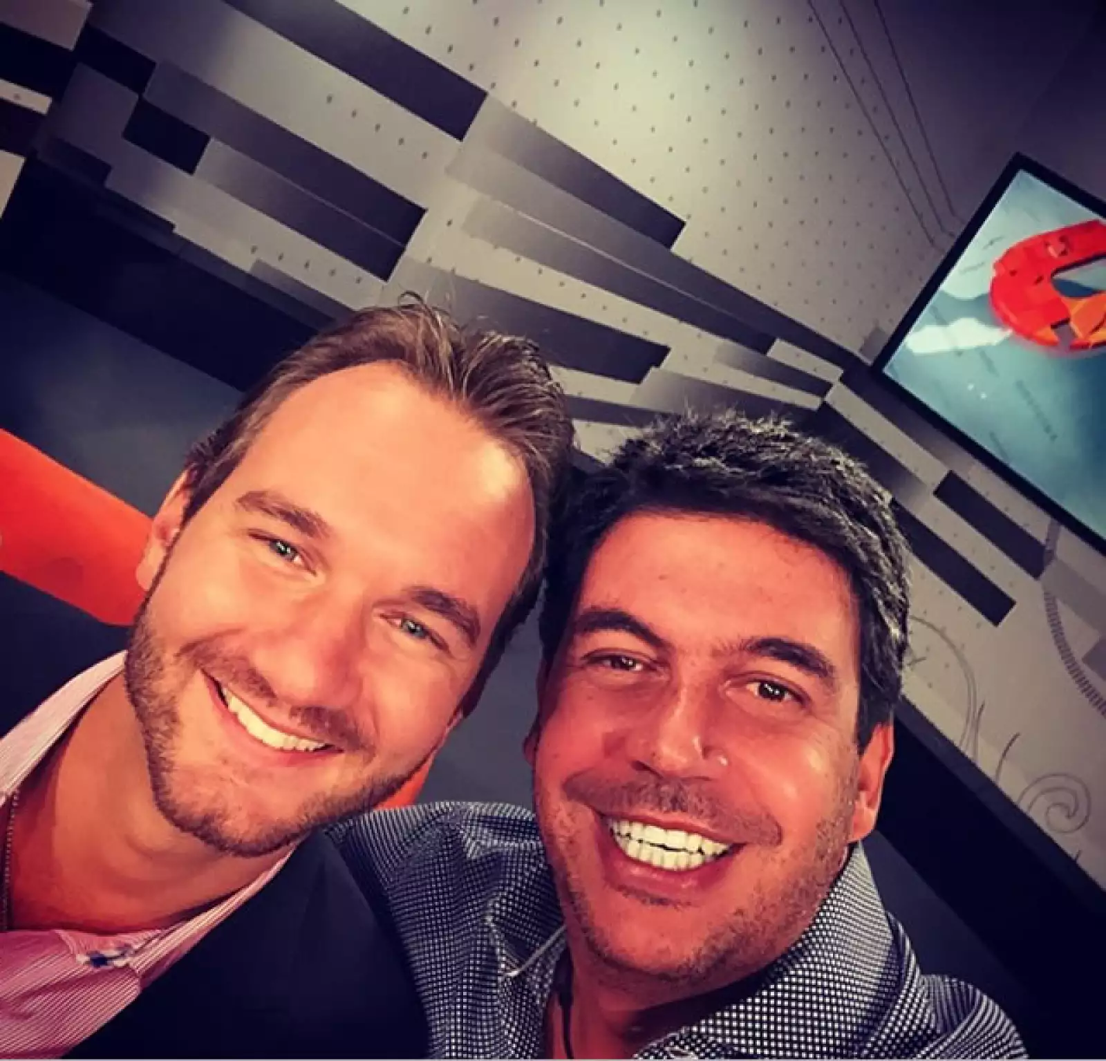 Con el escritor y orador motivacional Nick Vujicic.