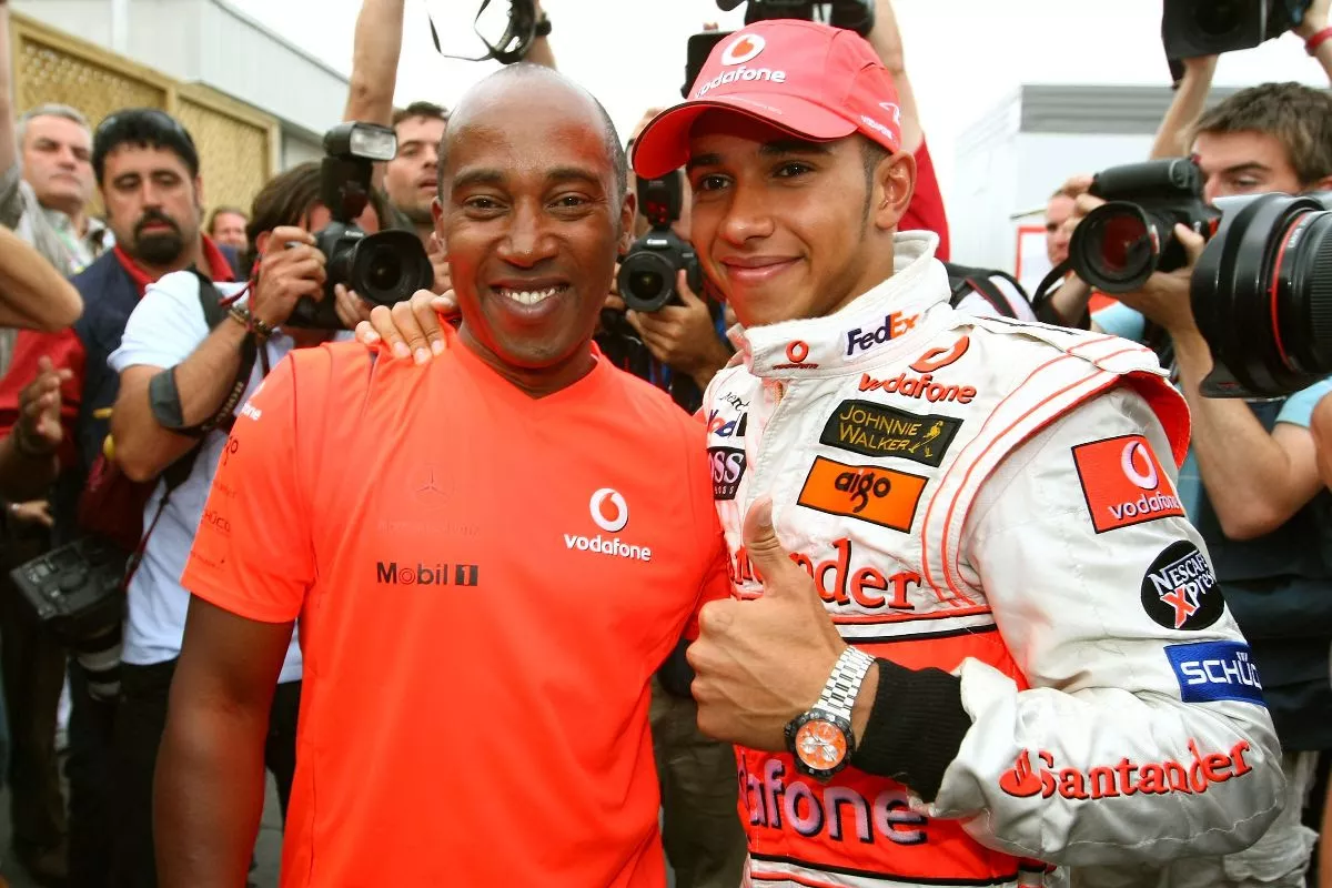 lewis hamilton y su padre anthony