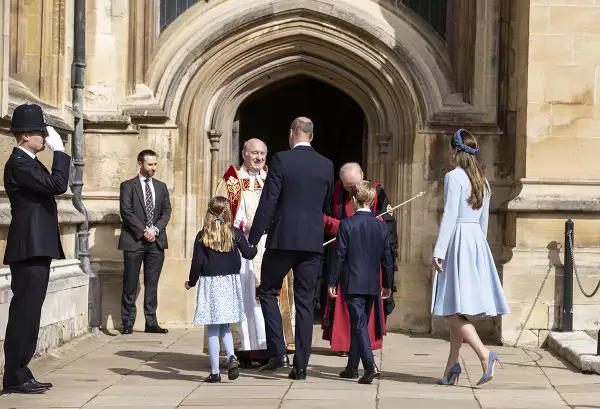 The British Royal Family Attend Easter Service