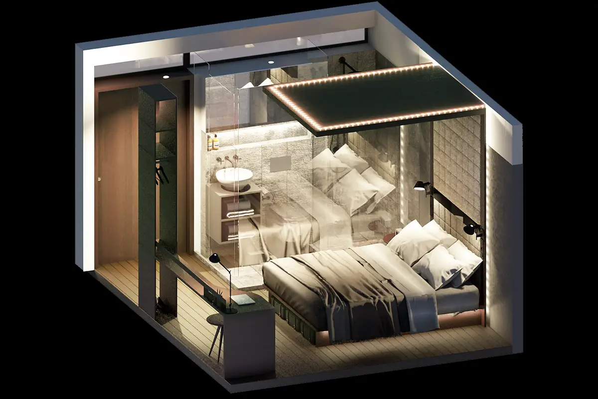 Concepto de hoteles de Ycrib