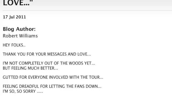 El intérprete británico se vio obligado a posponer una de sus presentaciones en la capital de Dinamarca luego de sufrir una intoxicación.