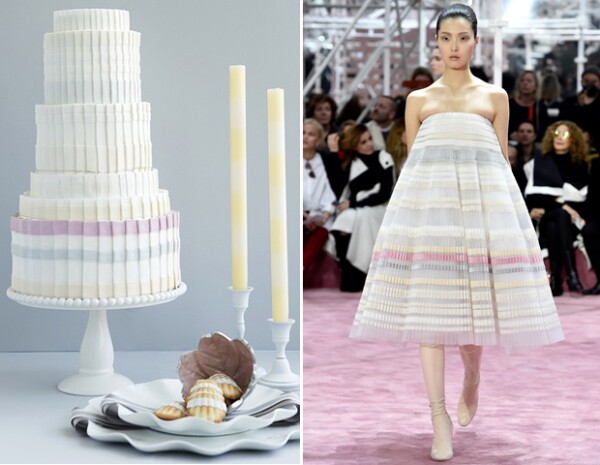 Pastel inspirado en la pasarela de Alta Costura Primavera 2015 de Christian Dior.