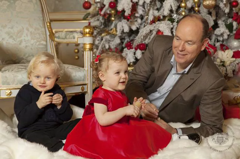 Postal navideña del palacio de mónaco