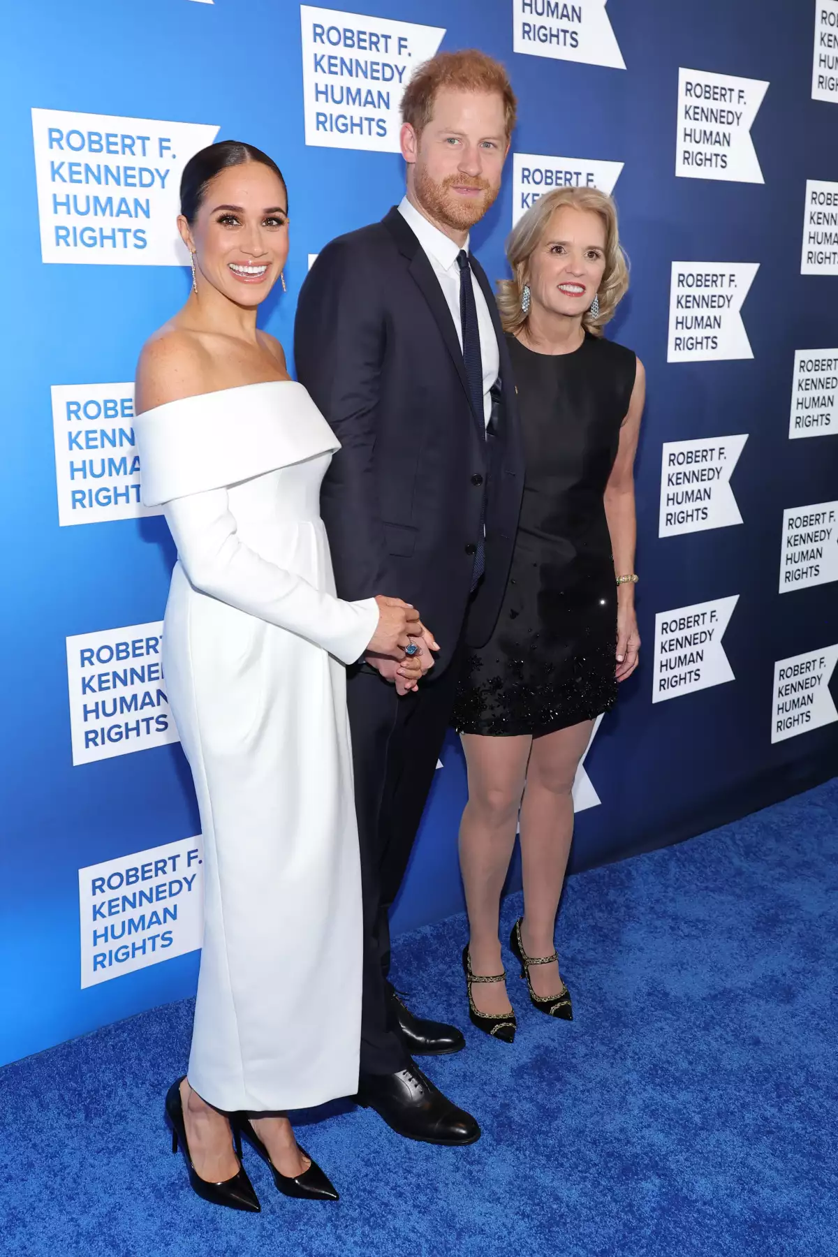 Meghan, duquesa de Sussex, príncipe Harry y Kerry Kennedy