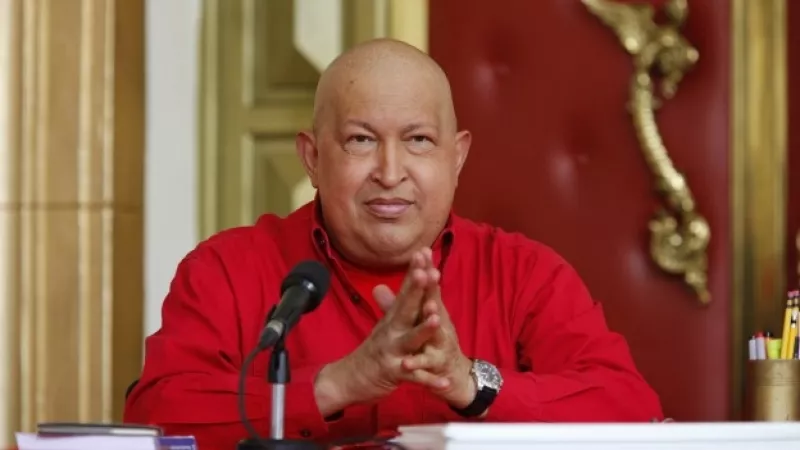 hugo chavez en el Palacio de Miraflores