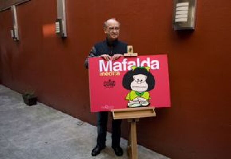 El dibujante argentino Joaquín Lavado trajo al país una nueva edición de su "Mafalda inédita", que recoge tiras omitidas en sus otros ejemplares.