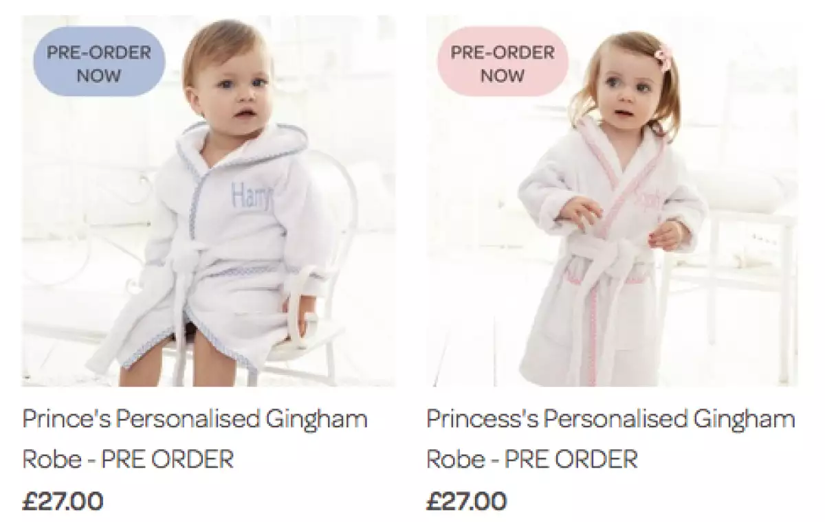 La bata que lució George sólo se puede preordenar tras agotarse y también hay una versión para niñas.