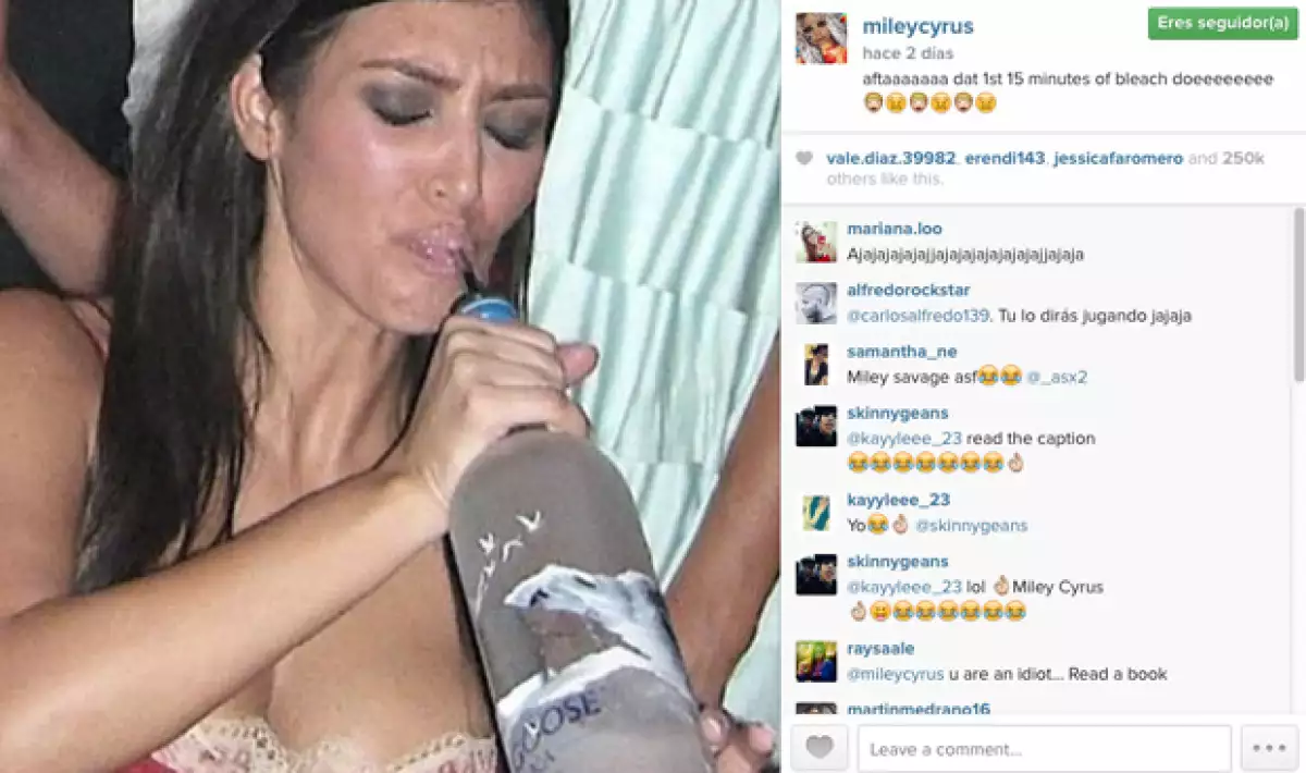 La polémica cantante publicó una de las peores imágenes que hemos visto de Kim.