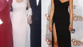 En 1993, vemos a una Jen Aniston muy joven en un vestido rosa liso muy noventero y juvenil. En el 2010, vemos la evolución de Jen con un vestido negro de Valentino Couture, que ha marcado su estilo hasta el día de hoy.