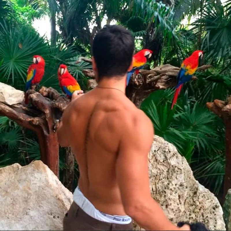 Luego de compartir una fotografía del marcado cuerpo de DJ Cotrona, la mexicana posteó una imagen de ella en la que luce un mini bikini.