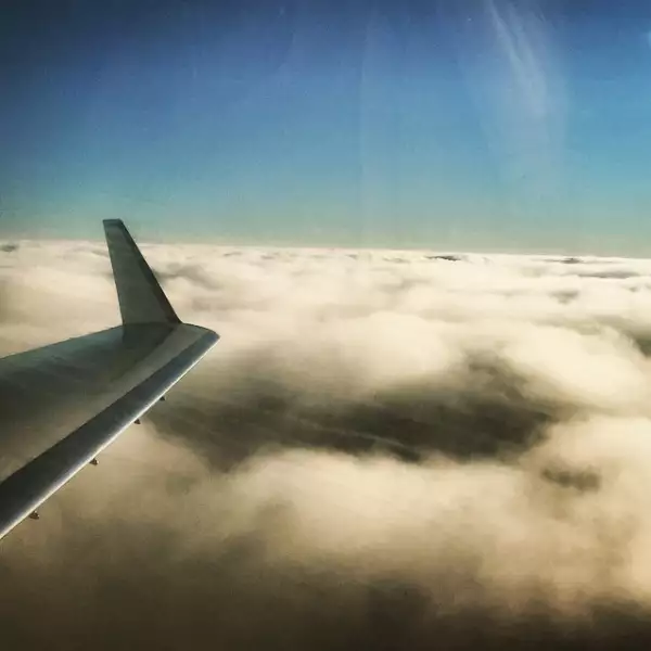 Con esta foto, Thalía confirmó que se dirigía a Miami.