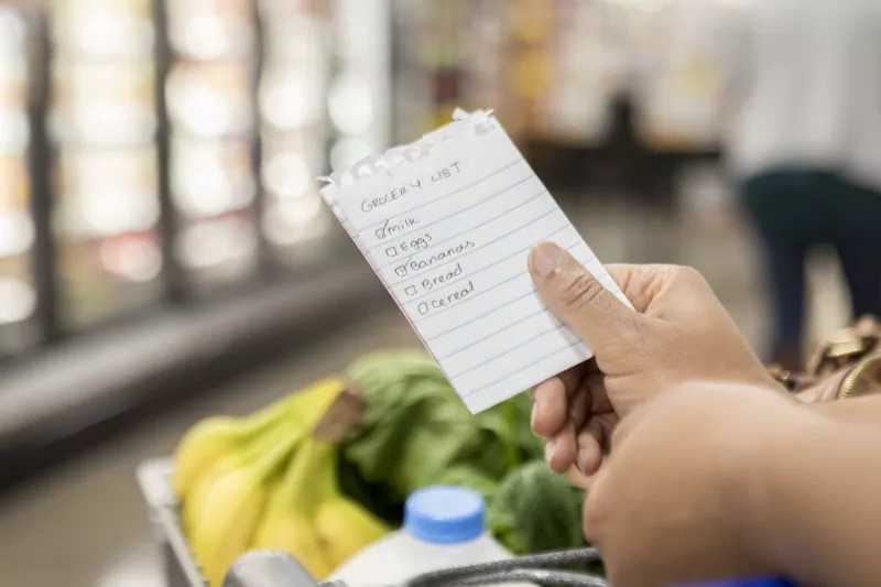 list in supermarket