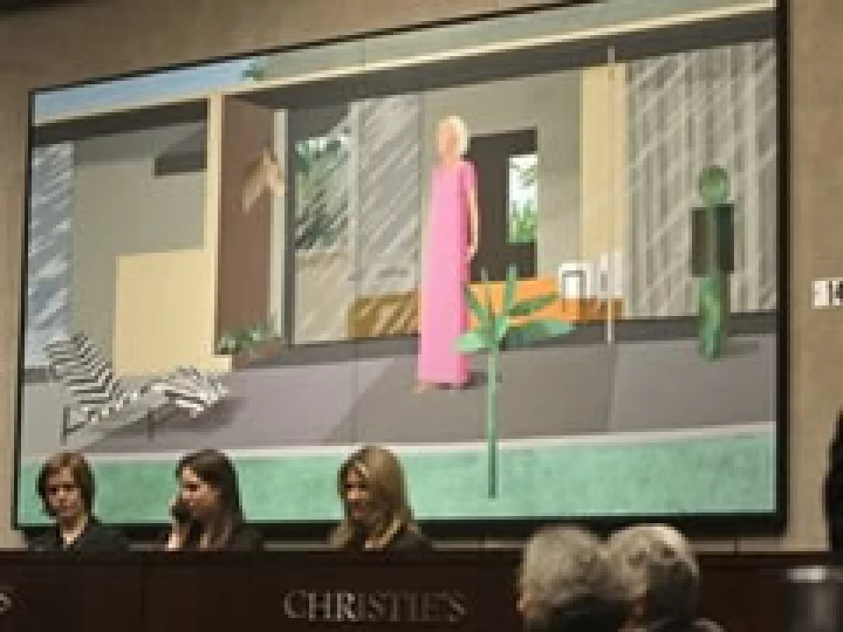 Una de las obras subastadas fue Beverly Hills Housewife de David Hockney (Foto: AP)