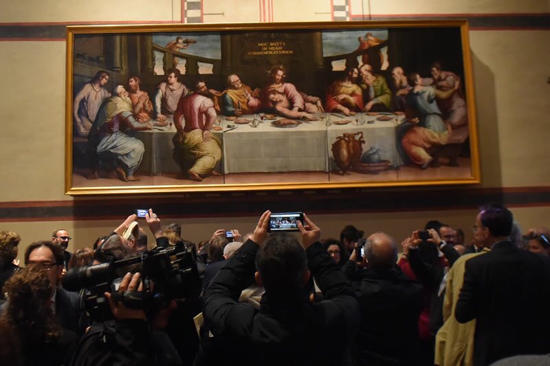 Da Vinci pintó parte de una réplica de 'La última cena'