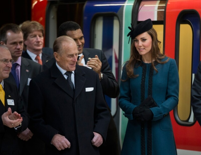 Kate con el Duque de Edimburgo.