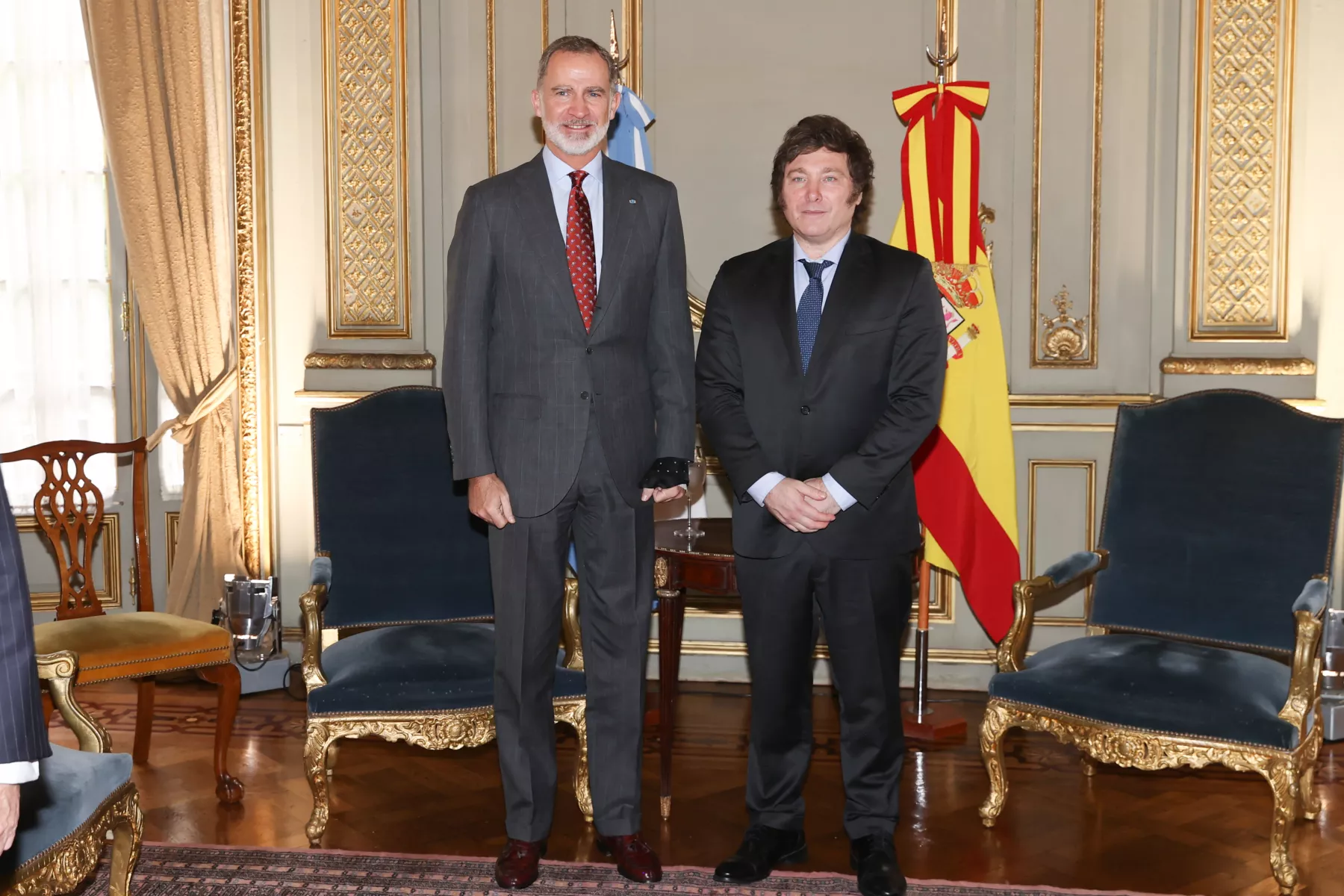 Javier Milei recibe al rey de España
