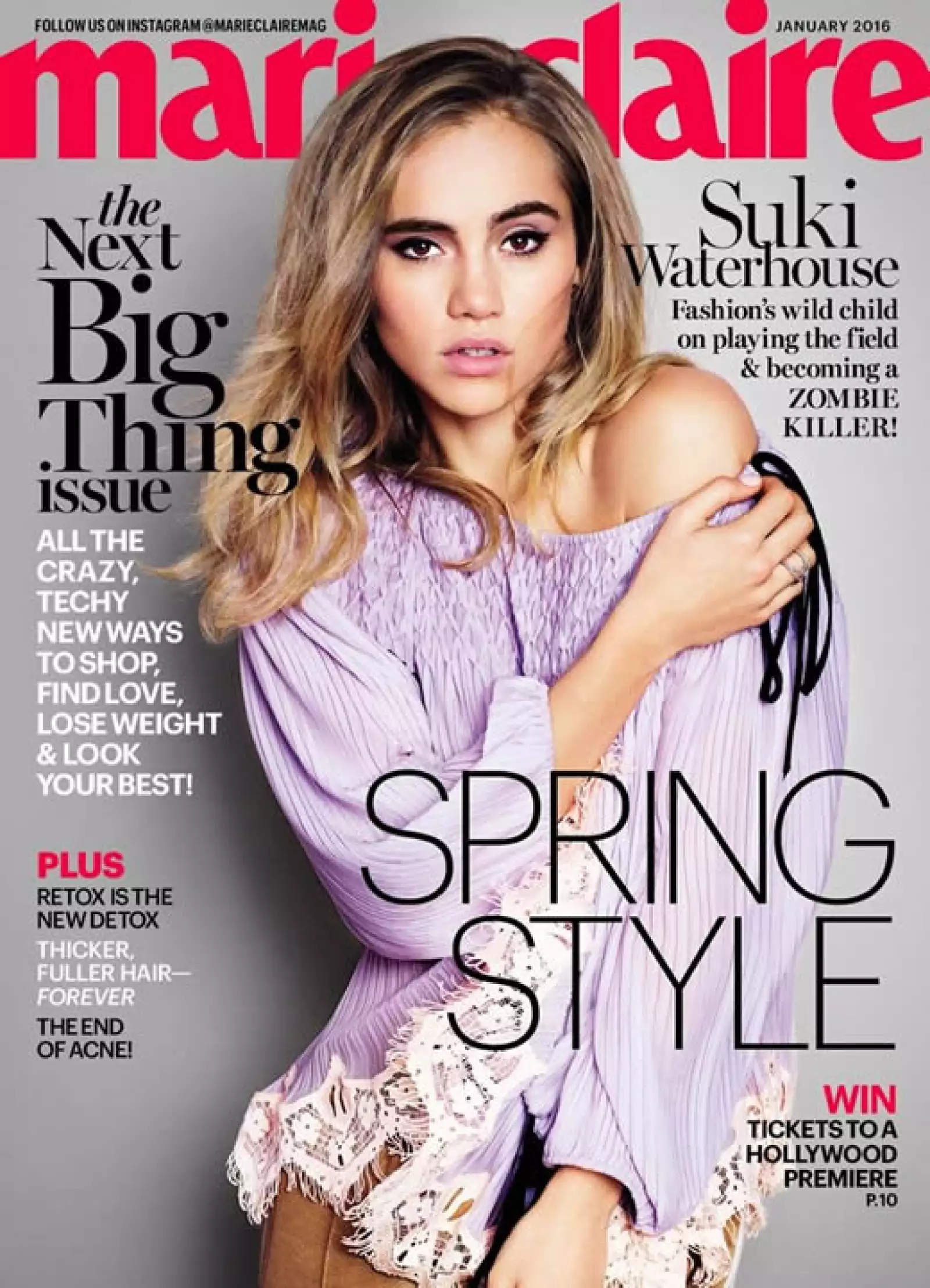 Marie Claire: Suki Waterhouse luce mejor que nunca en la portada.
