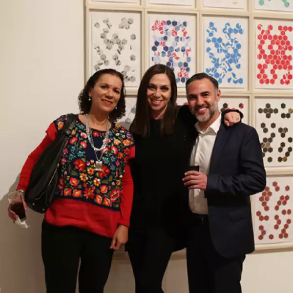 Ana Laura Delgado, Cecilia Santiesteban y Víctor Santiesteban