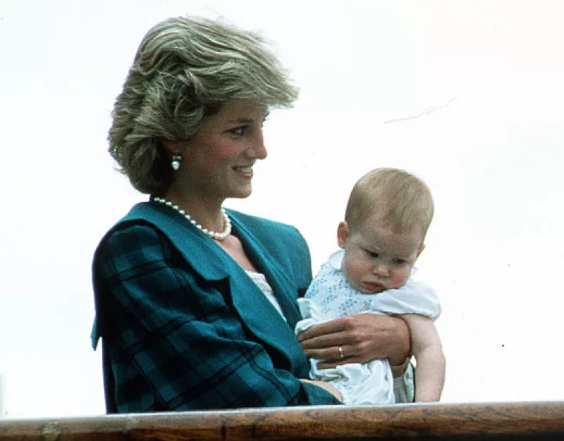 Lady Di y el príncipe Harry