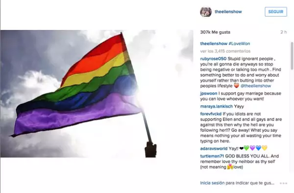 Ellen, al igual que otras celebridades, publicaron en su Instagram varias imágenes con discursos alentadores.