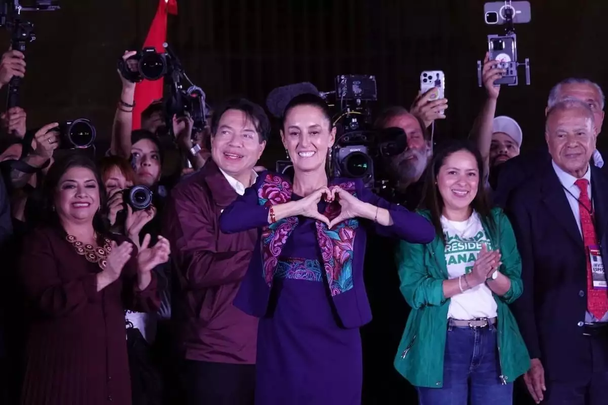 Claudia Sheinbaum celebra su triunfo en las elecciones presidenciales del 2 de junio