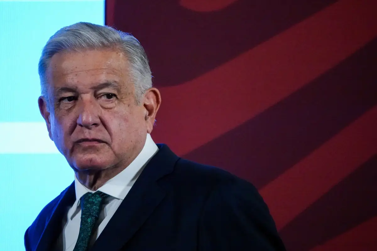 Andrés Manuel López Obrador durante la conferencia de prensa matutina en Palacio Nacional.