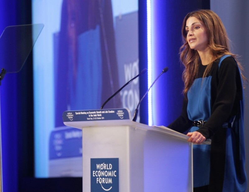 Rania participó hace unos días en el Foro Económico realizado en Jordania.