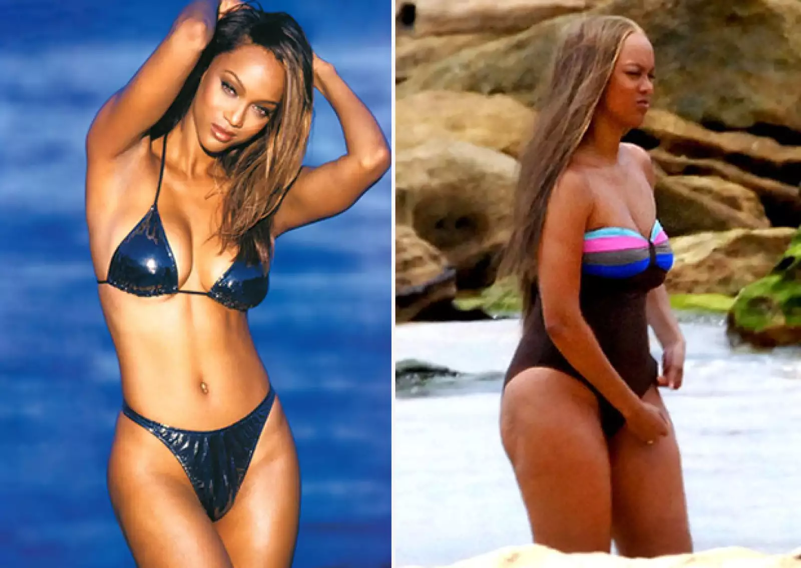 Tyra Banks fue la primera mujer afroamericana en aparecer en la portada de Sports Illustrated, hoy aparece en la portada de revistas de chismes donde es duramente críticada por su descuidada figura.