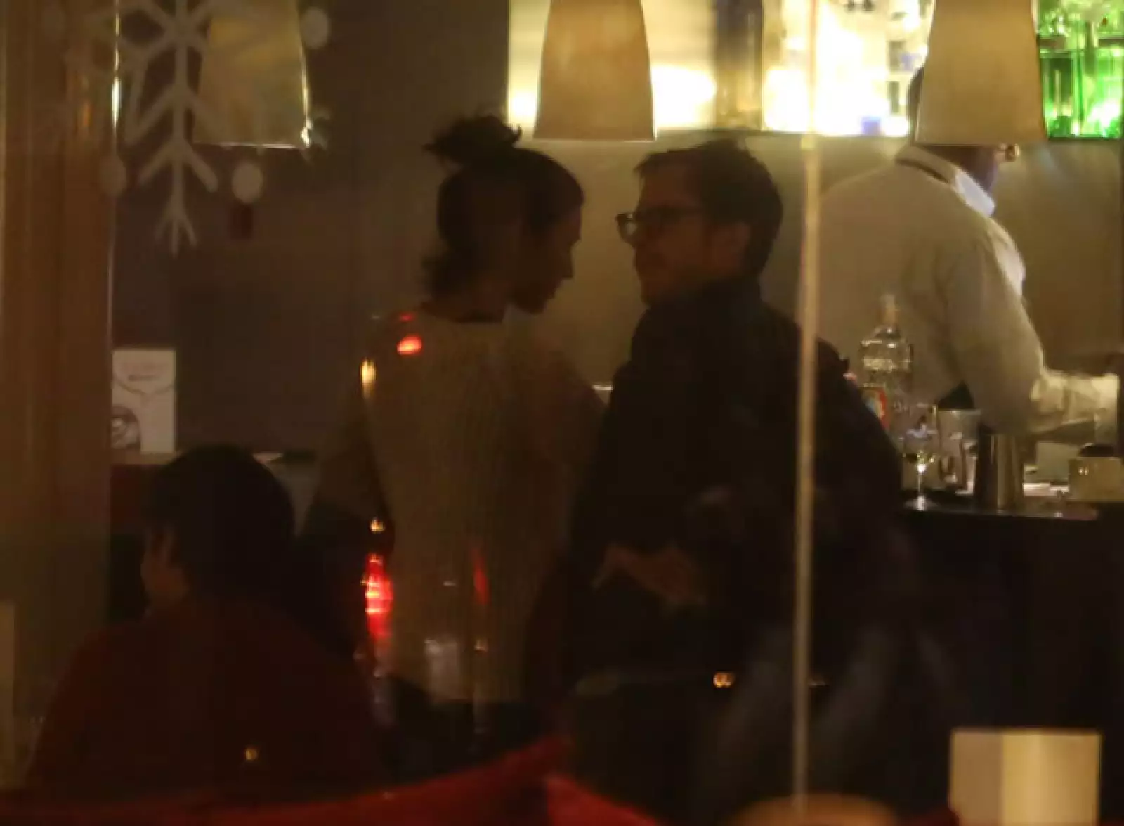 La pareja lució relajada y disfrutando del momento.