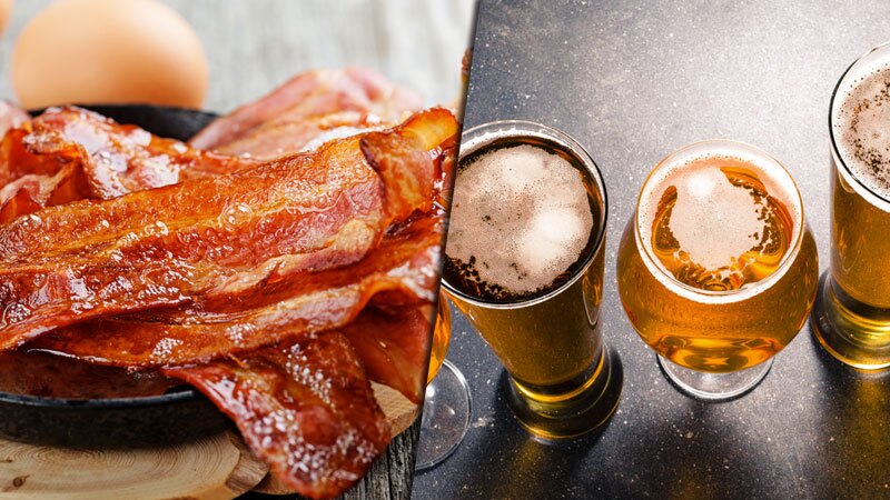 Tocino y alcohol