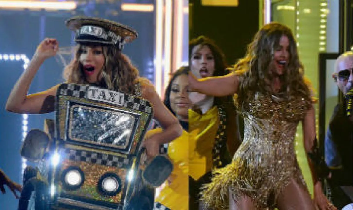 La actriz sudamericana participó bailando la canción El taxi. (Foto: Getty Images )