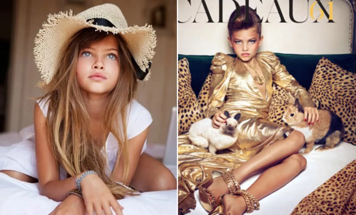 Thylane Blondeau posó a los 10 años para edición francesa de Vogue.