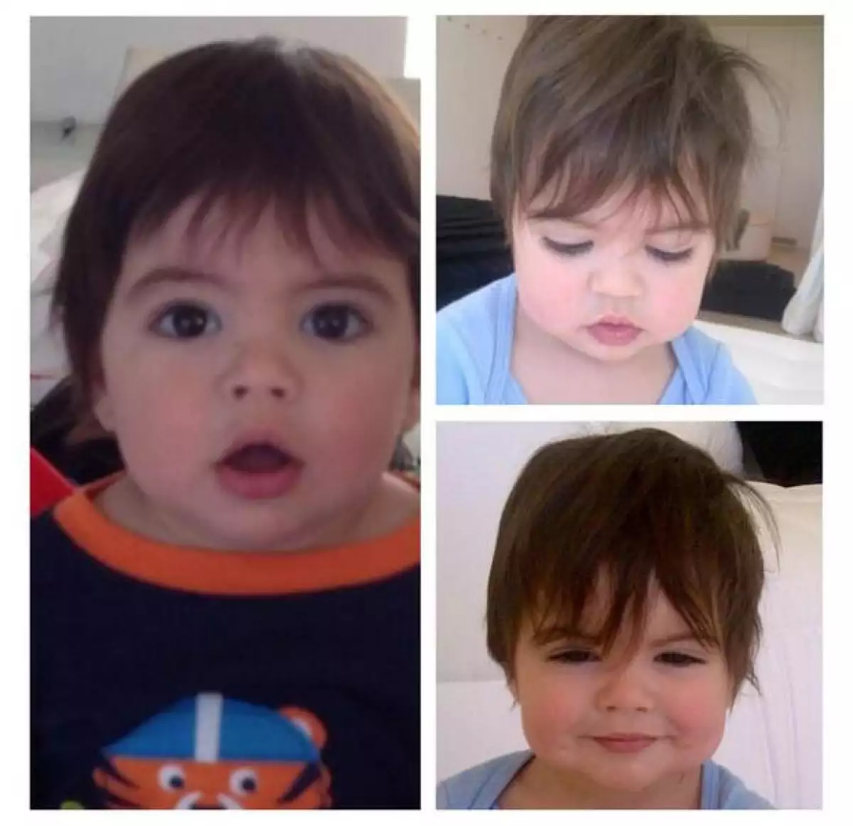 El pequeño Milan nació en enero de 2013.