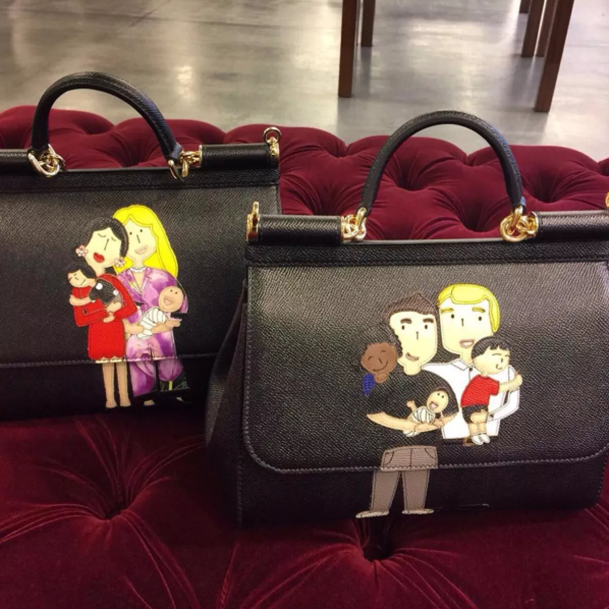 Algunos diseños para bolsas que llevará la marca italiana.