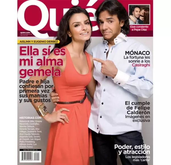 Eugenio y Aislinn Derbez aparecen en la nueva portada de la revista Quién.
