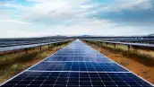 Vista de la planta fotovoltaica de Santiago, situada en San Luis Potosí